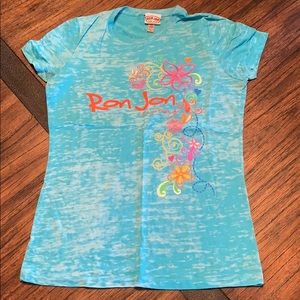 Aqua blue, Ron-Jon,  t-shirt